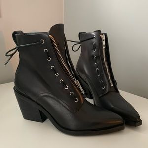 Rag and Bone Black Ryder Lace Up Boots